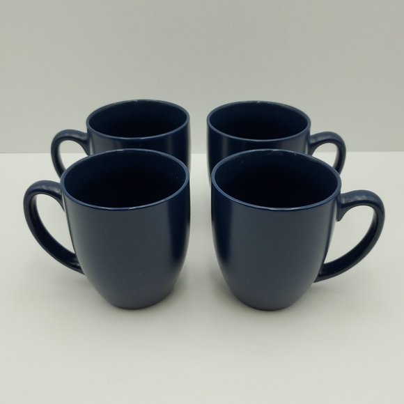 AmorArc Cobalt Blue Mugs Amorarc 16 Oz Dark Navy Blue Mugs - Picture 1 of 7